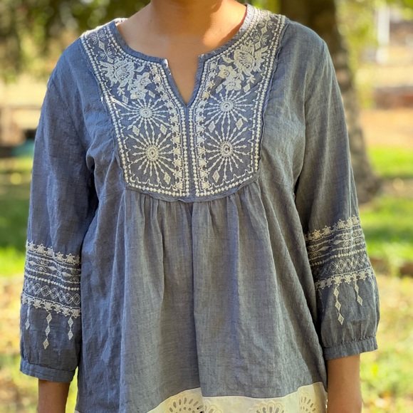 Johnny Was Workshop CIRO BOHO Top Medium - Picture 8 of 16